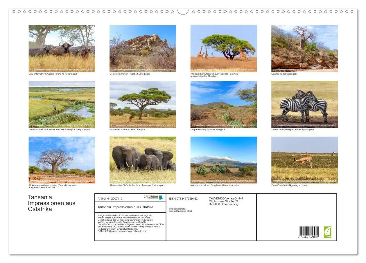 Bild: 9783457929452 | Tansania. Impressionen aus Ostafrika (Wandkalender 2026 DIN A2...