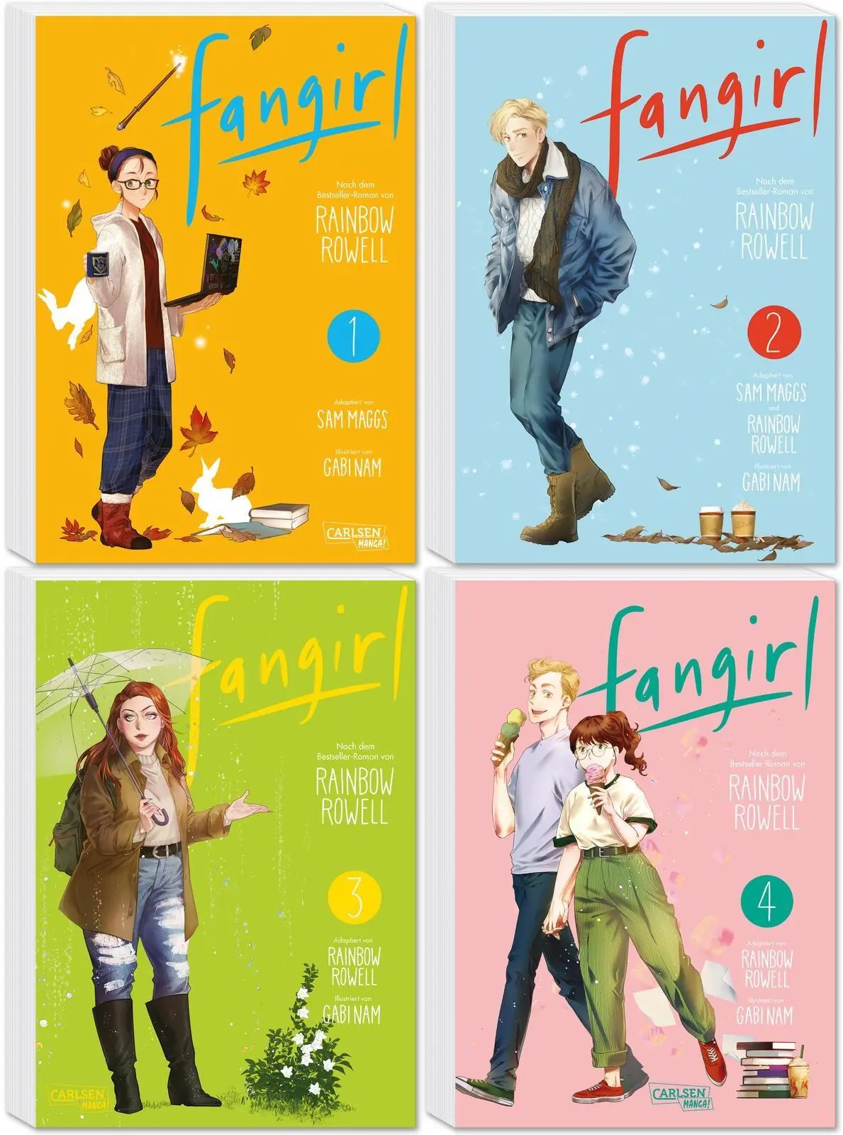 Cover: 9783551809452 | Fangirl Komplettpack 1-4 | Rainbow Rowell (u. a.) | Box | Fangirl