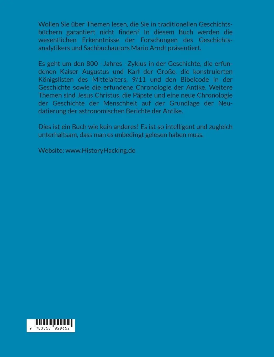Rückseite: 9783757829452 | Die größten Mythen der Geschichte entlarvt | Mario Arndt | Taschenbuch