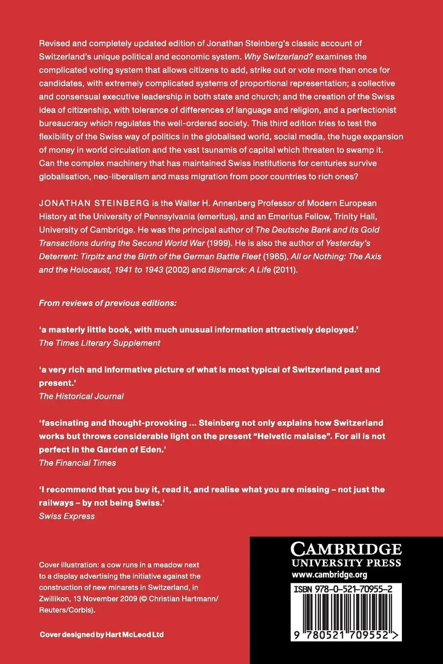 Rückseite: 9780521709552 | Why Switzerland? | Jonathan Steinberg | Taschenbuch | Englisch | 2017