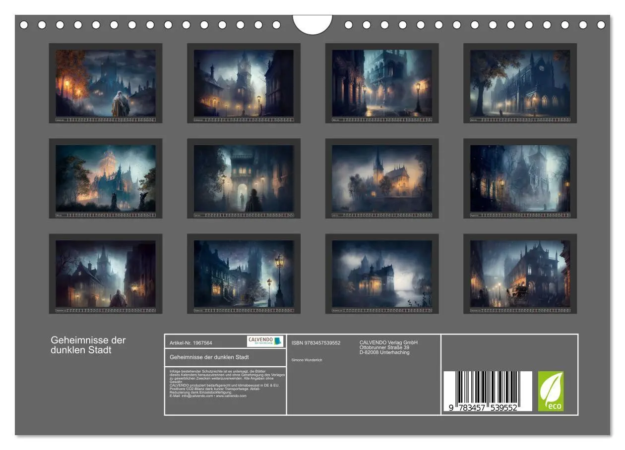 Bild: 9783457539552 | Geheimnisse der dunklen Stadt (Wandkalender 2026 DIN A4 quer),...