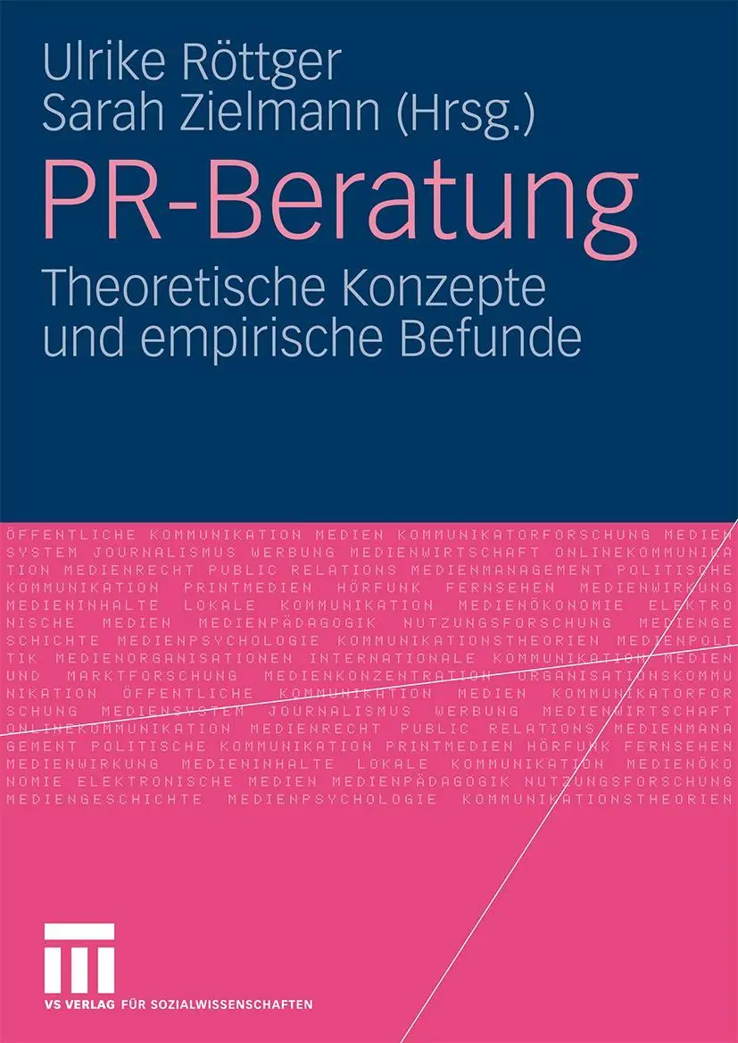 Cover: 9783531169552 | PR-Beratung | Theoretische Konzepte und empirische Befunde | Buch