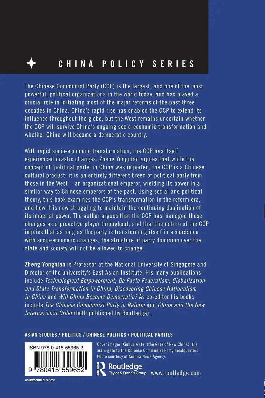 Rückseite: 9780415559652 | The Chinese Communist Party as Organizational Emperor | Zheng Yongnian