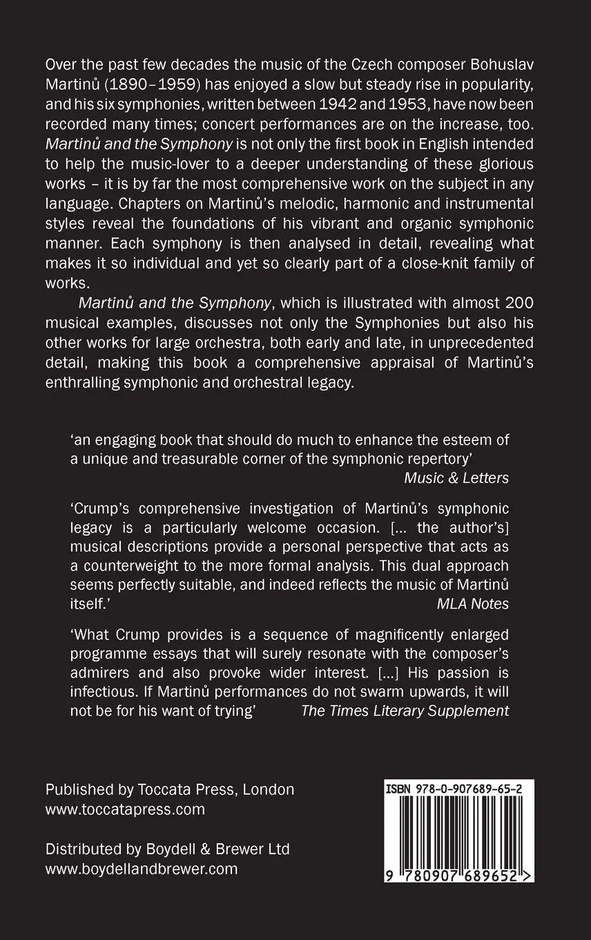 Rückseite: 9780907689652 | Martinu and the Symphony | Michael Crump | Buch | Gebunden | Englisch