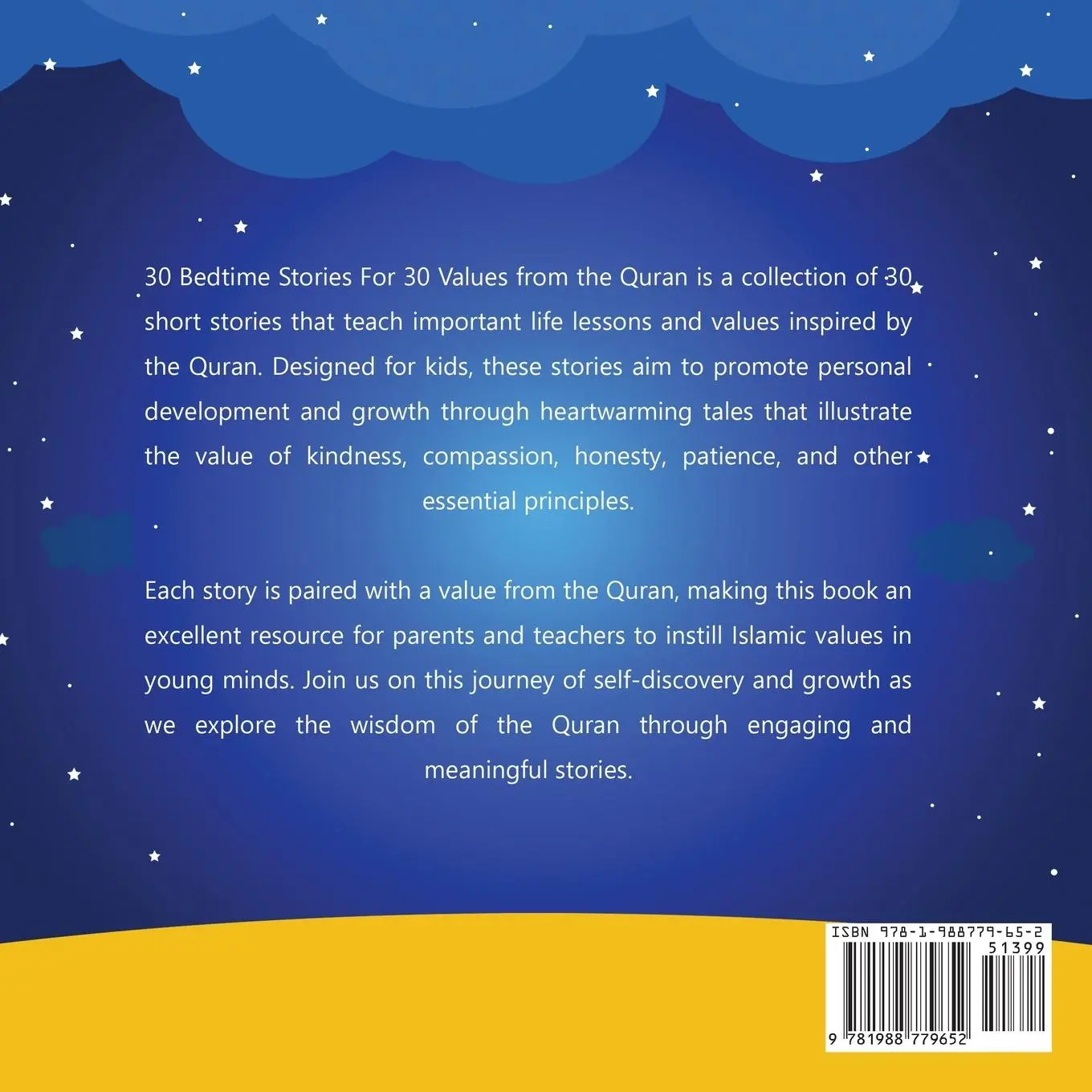 Rückseite: 9781988779652 | 30 Bedtime Stories For 30 Values From the Quran | Taschenbuch | 2023