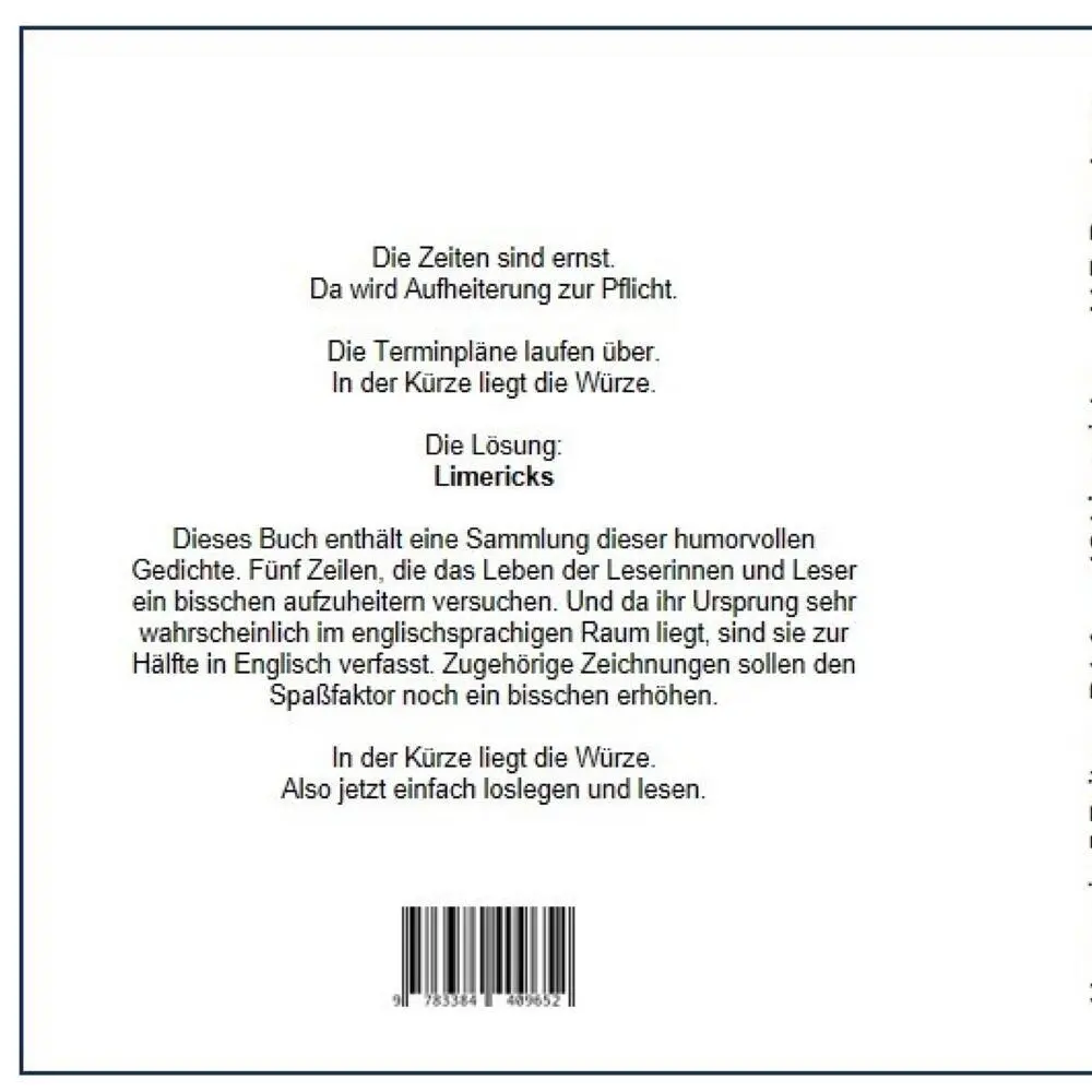 Bild: 9783384409652 | Humor in 5 Zeilen | 60 Limericks | Michael F. Panchyrz | Taschenbuch