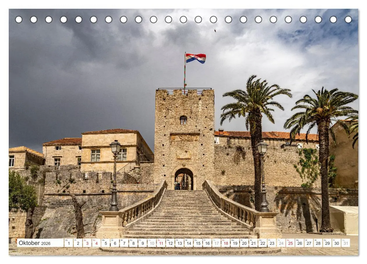 Bild: 9783457389652 | Kroatien - Korcula (Tischkalender 2026 DIN A5 quer), CALVENDO...