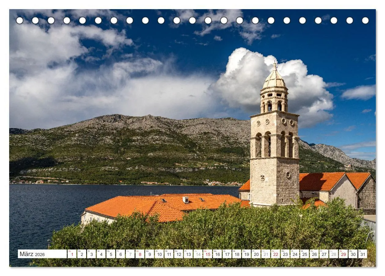 Bild: 9783457389652 | Kroatien - Korcula (Tischkalender 2026 DIN A5 quer), CALVENDO...