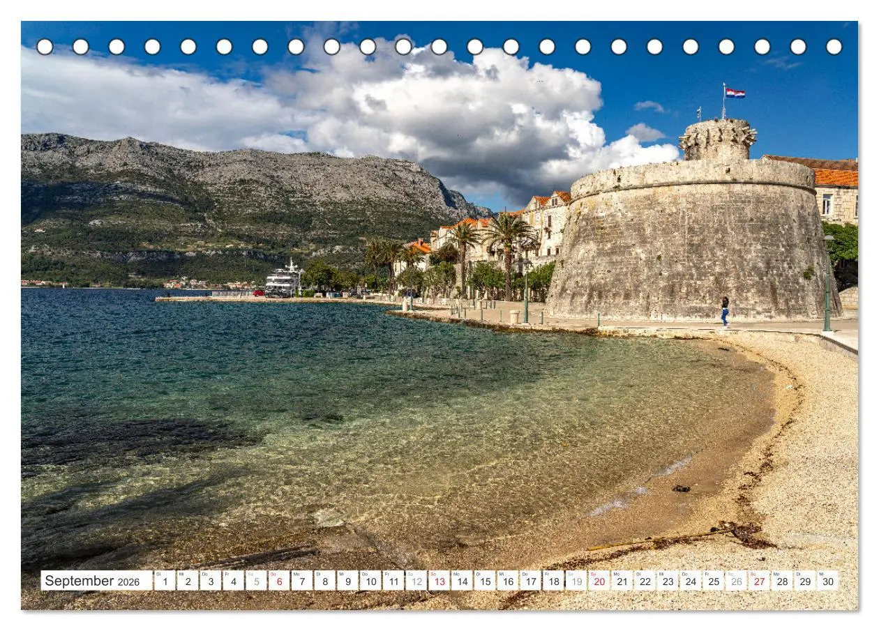 Bild: 9783457389652 | Kroatien - Korcula (Tischkalender 2026 DIN A5 quer), CALVENDO...