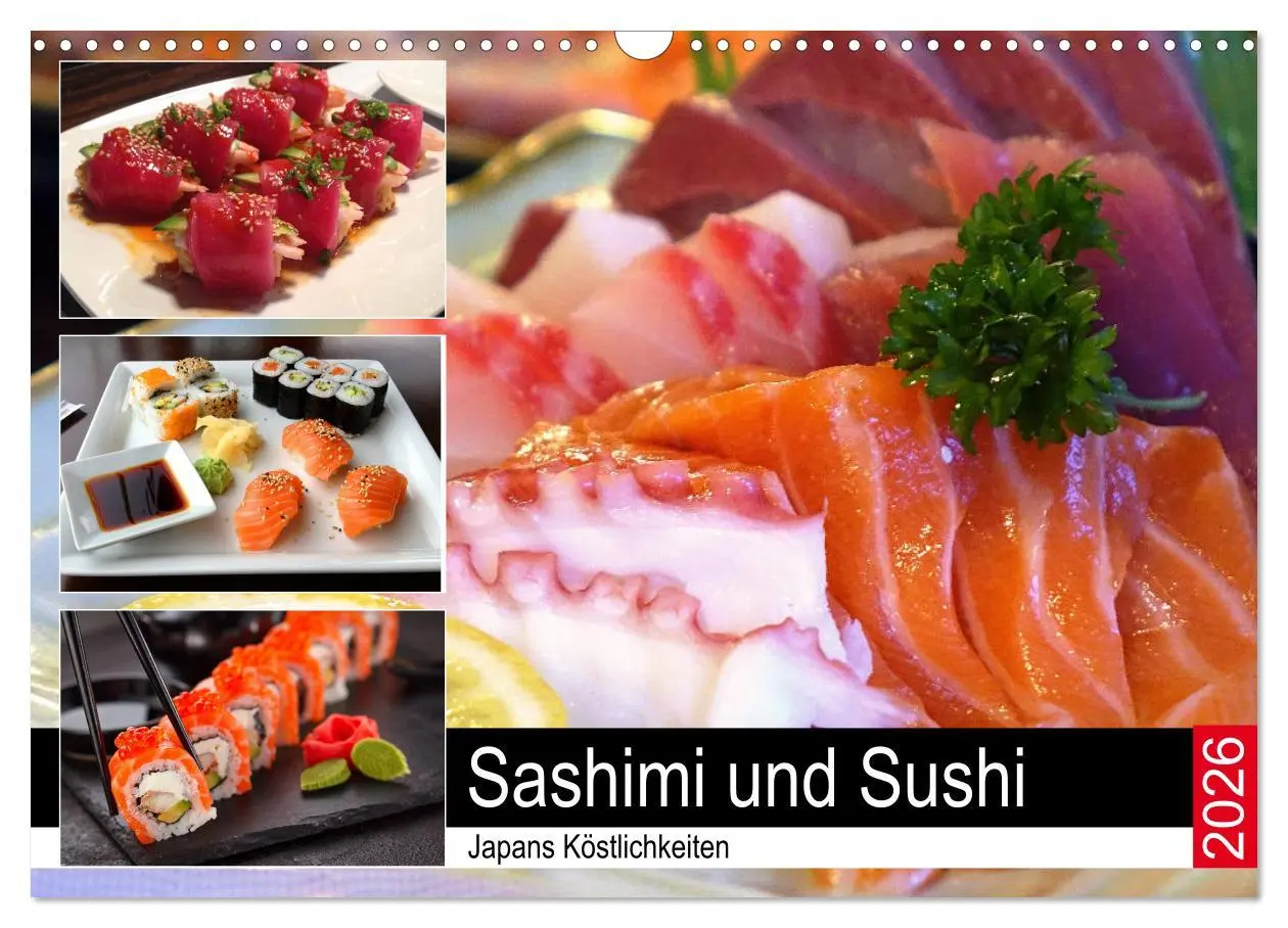Cover: 9783457839652 | Sashimi und Sushi. Japans Köstlichkeiten (Wandkalender 2026 DIN A3...