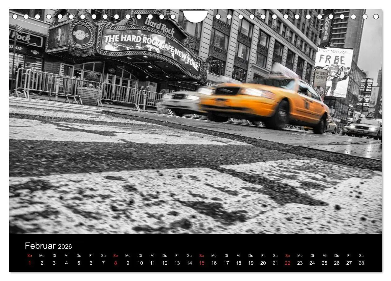 Bild: 9783516239652 | New York 2026 (Wandkalender 2026 DIN A4 quer), CALVENDO Monatskalender
