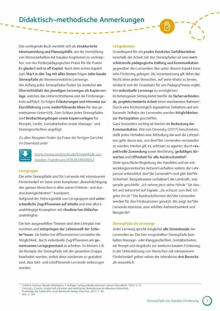 Bild: 9783834649652 | Sinnespfade zur basalen Förderung | Stephanie Kahle (u. a.) | Buch