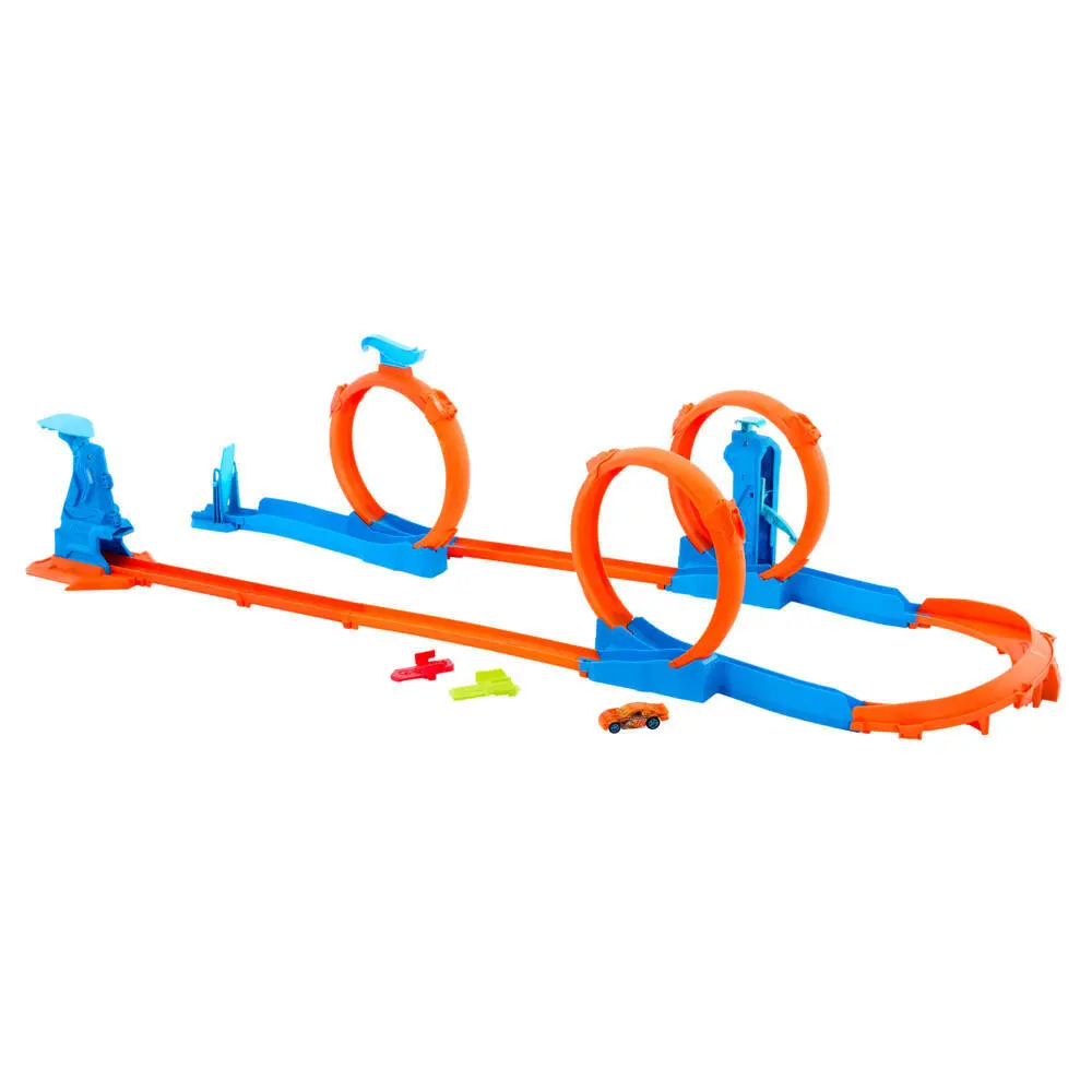 Bild: 194735289752 | Hot Wheels Track Creator Dreifacher Looping | Fensterkarton | JDW39