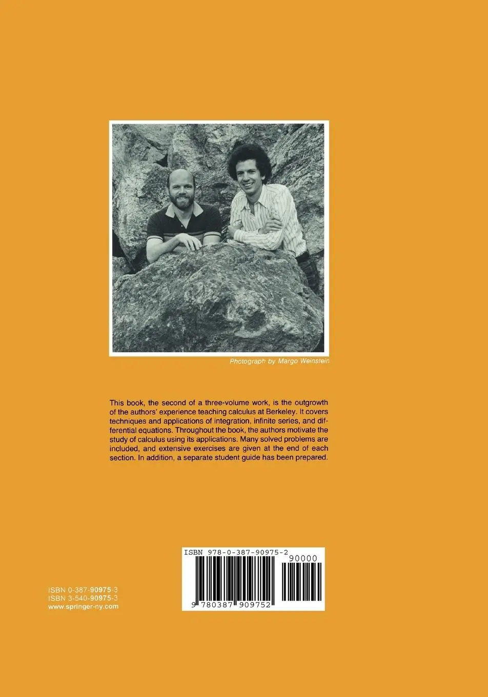Rückseite: 9780387909752 | Calculus II | Alan Weinstein (u. a.) | Taschenbuch | xv | Englisch