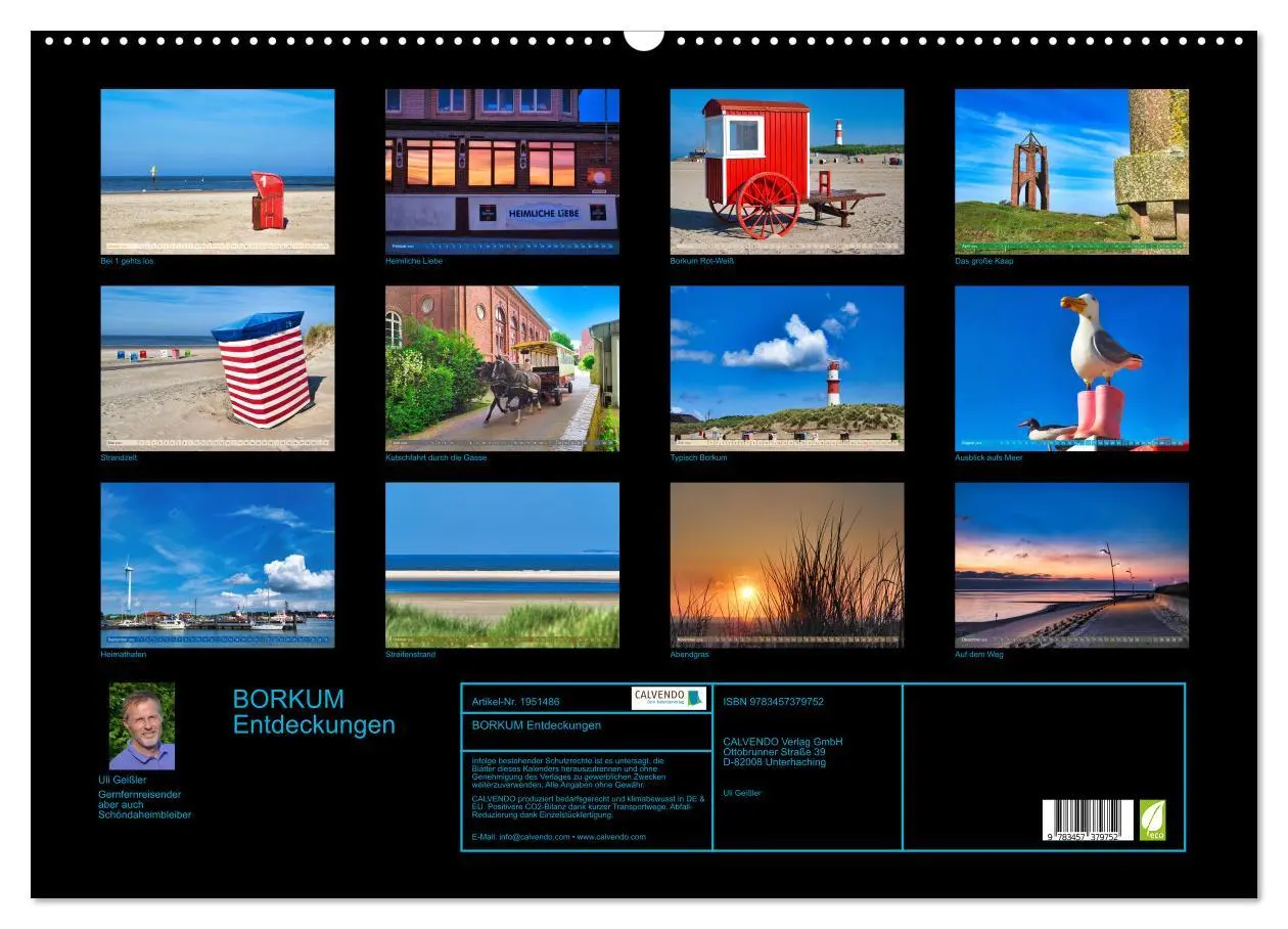 Bild: 9783457379752 | BORKUM Entdeckungen (Wandkalender 2026 DIN A2 quer), CALVENDO...