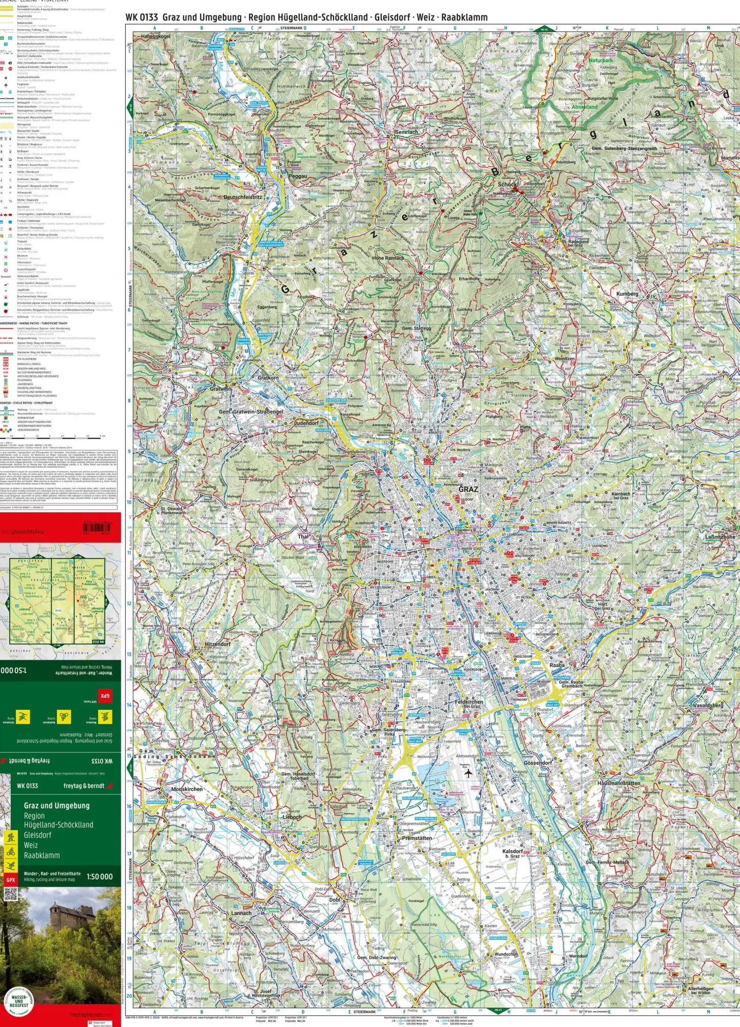 Bild: 9783707919752 | freytag &amp; berndt Wanderkarte WK 0133 Graz und Umgebung, Region...