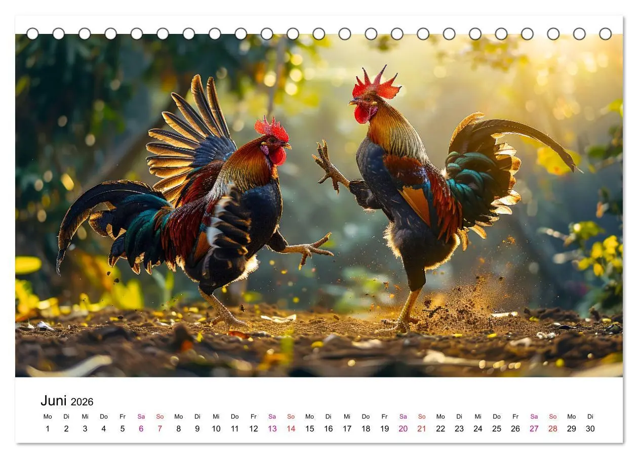 Bild: 9783457369852 | Hühner Federvieh (Tischkalender 2026 DIN A5 quer), CALVENDO...