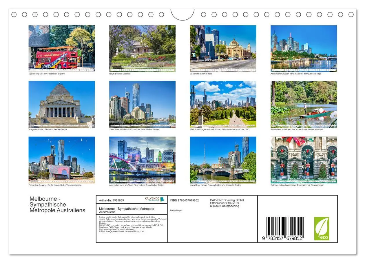 Bild: 9783457679852 | Melbourne - Sympathische Metropole Australiens (Wandkalender 2026...