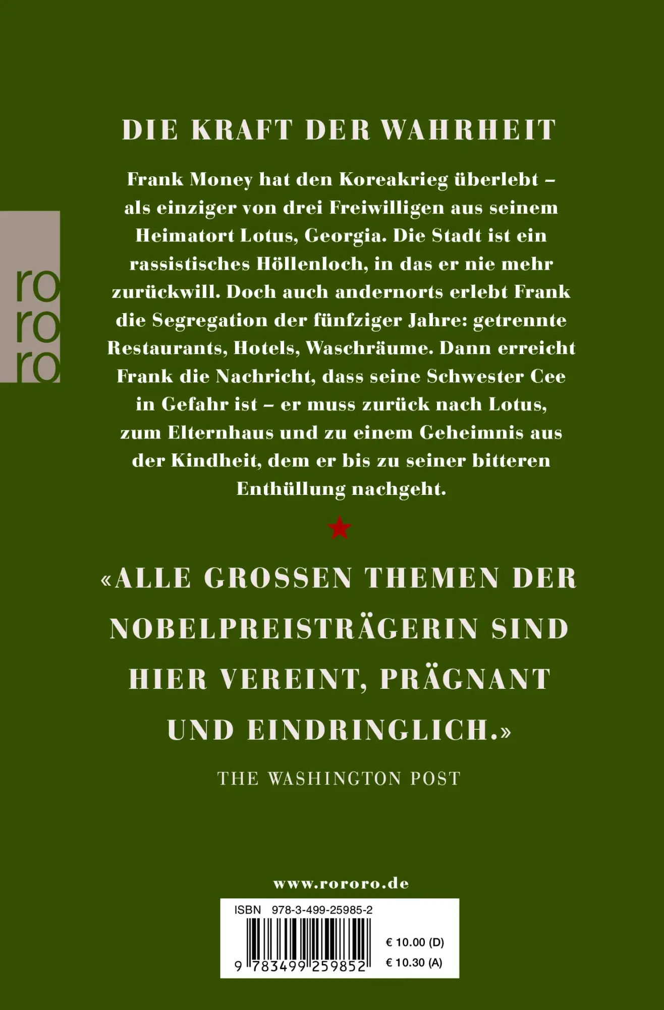 Rückseite: 9783499259852 | Heimkehr | Toni Morrison | Taschenbuch | 155 S. | Deutsch | 2015