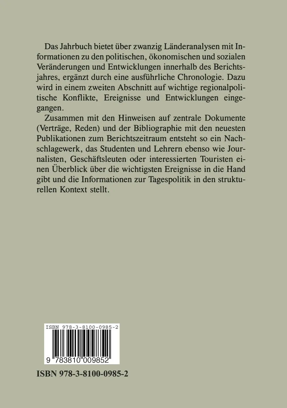 Rückseite: 9783810009852 | Nahost Jahrbuch 1991 | Hanspeter Mattes (u. a.) | Taschenbuch | 242 S.