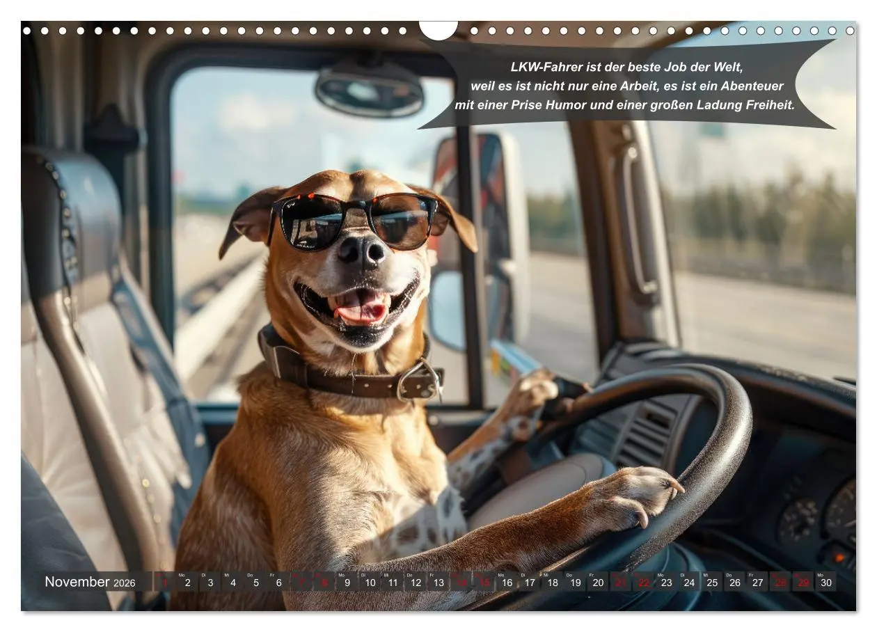 Bild: 9783457359952 | Tierisch lustige LKW-Fahrer (Wandkalender 2026 DIN A3 quer),...