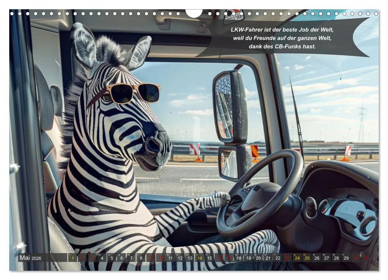 Bild: 9783457359952 | Tierisch lustige LKW-Fahrer (Wandkalender 2026 DIN A3 quer),...