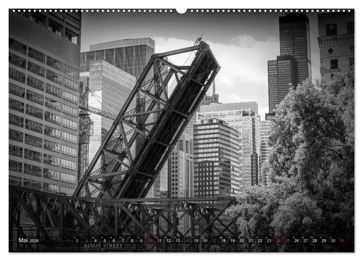Bild: 9783516209952 | CHICAGO Monochrom (hochwertiger Premium Wandkalender 2026 DIN A2...