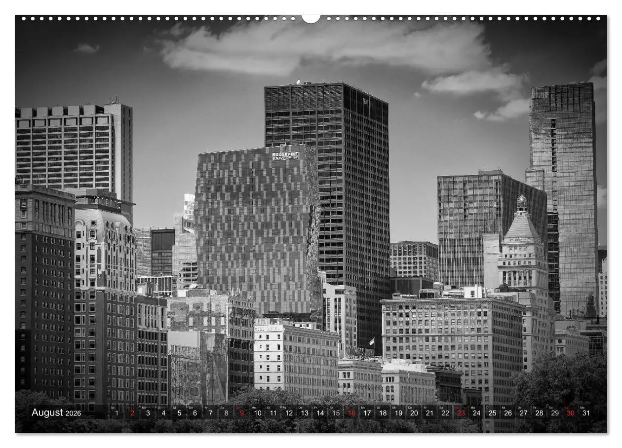 Bild: 9783516209952 | CHICAGO Monochrom (hochwertiger Premium Wandkalender 2026 DIN A2...
