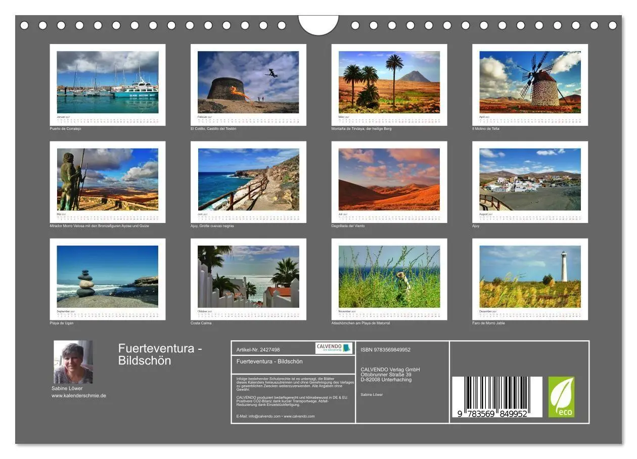 Bild: 9783569849952 | Fuerteventura - Bildschön (Wandkalender 2027 DIN A4 quer), CALVENDO...
