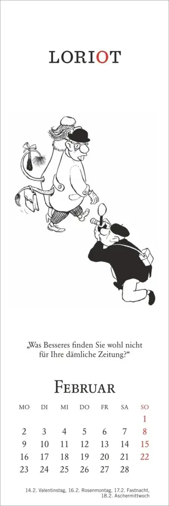 Bild: 9783756409952 | Loriot Lesezeichen &amp; Kalender 2026 | Loriot | Kalender | Geblockt