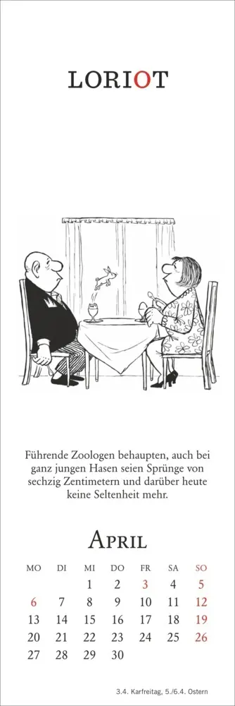 Bild: 9783756409952 | Loriot Lesezeichen &amp; Kalender 2026 | Loriot | Kalender | Geblockt