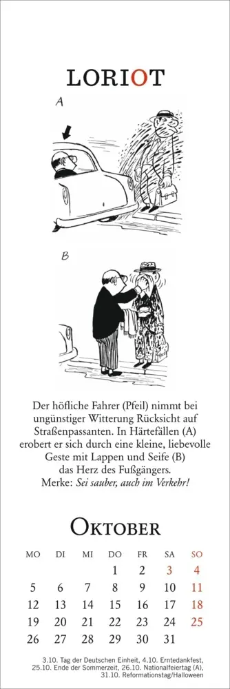 Bild: 9783756409952 | Loriot Lesezeichen &amp; Kalender 2026 | Loriot | Kalender | Geblockt