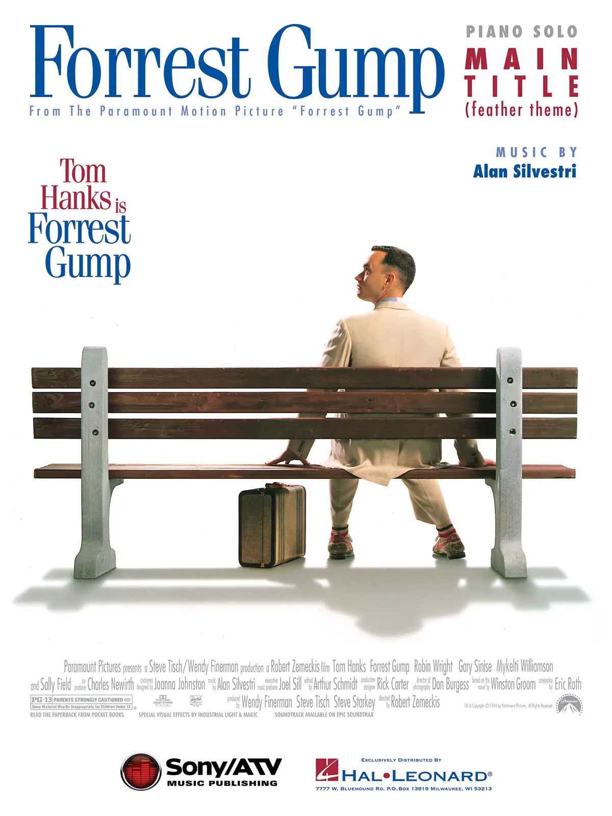 Cover: 73999940053 | Forrest Gump Main Title (Feather Theme) | Piano Solo | Alan Silvestri