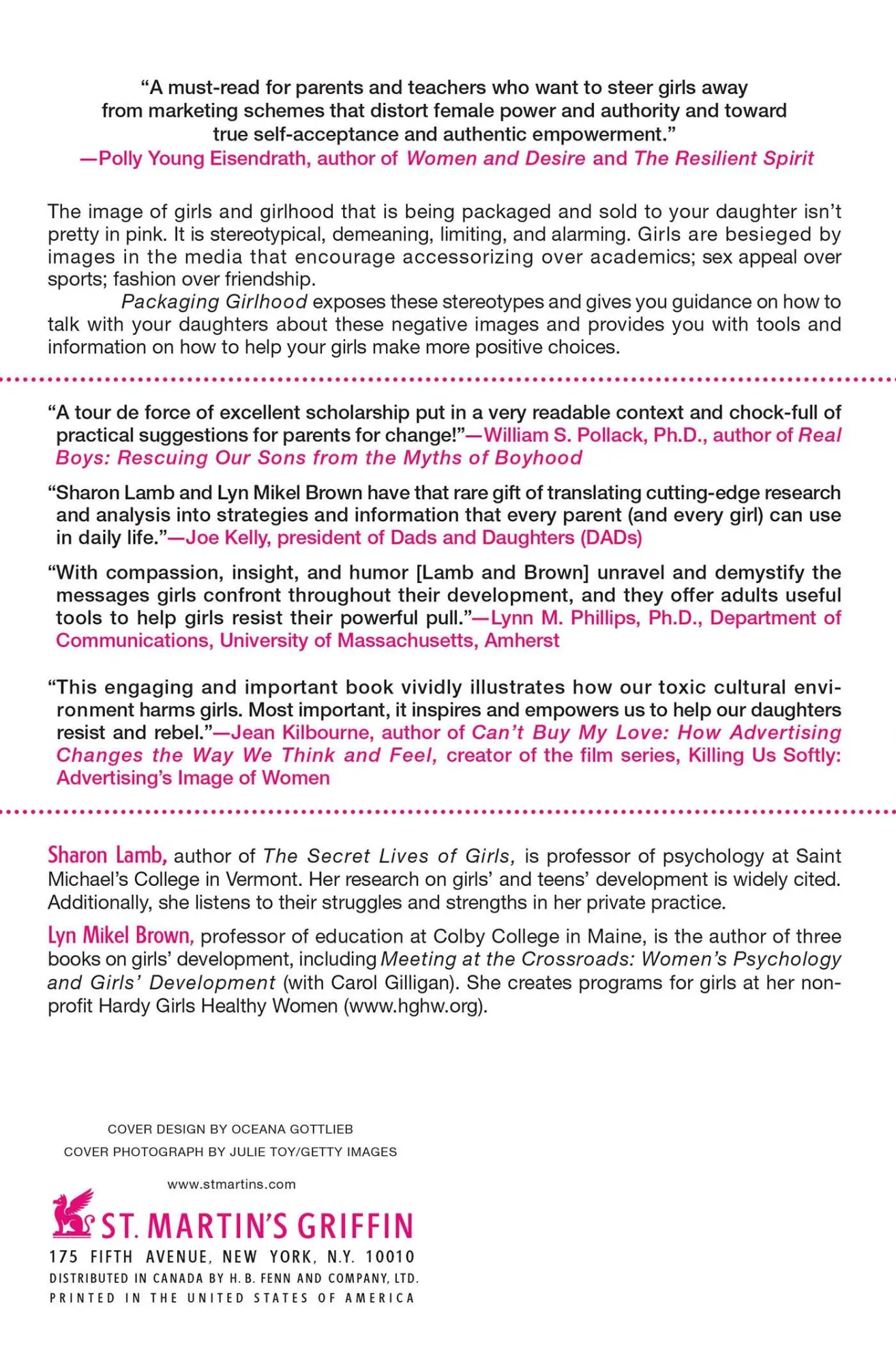 Rückseite: 9780312370053 | Packaging Girlhood | Rescuing Our Daughters from Marketers' Schemes