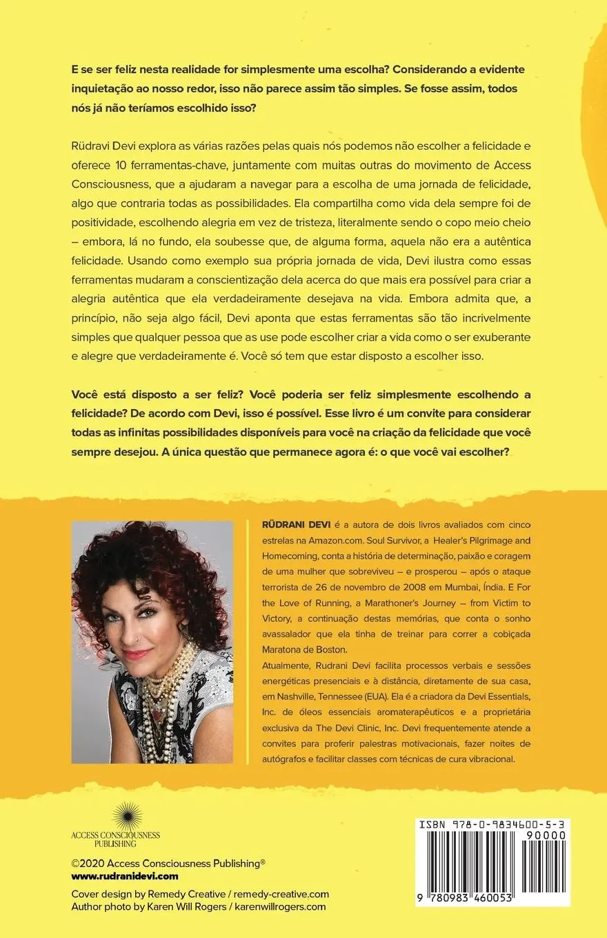 Rückseite: 9780983460053 | Escolhendo Felicidade | Rudrani Devi | Taschenbuch | Portugiesisch