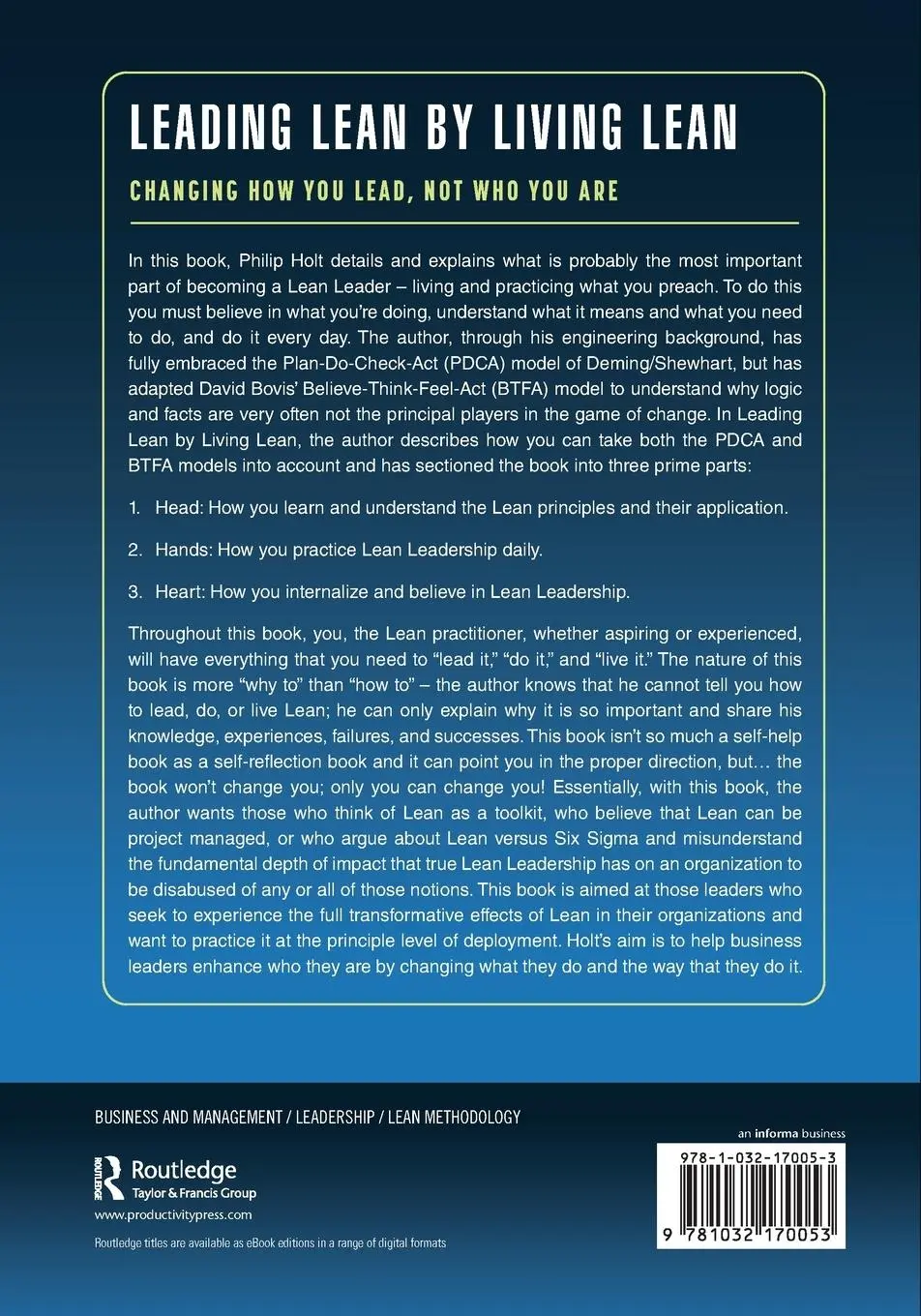 Rückseite: 9781032170053 | Leading Lean by Living Lean | Changing How You Lead, Not Who You Are
