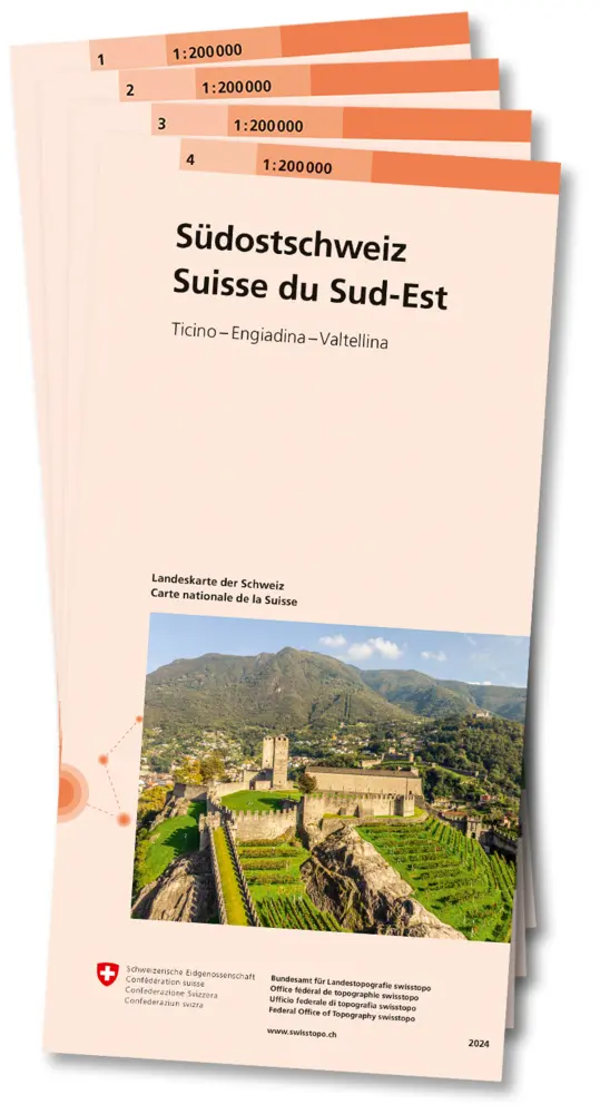 Cover: 9783302000053 | Landeskarte 1:200 000 Set 1-4 | swisstopo | (Land-)Karte | Gefalzt