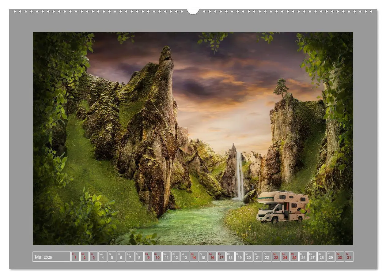 Bild: 9783457540053 | Camping macht glücklich! (Wandkalender 2026 DIN A2 quer), CALVENDO...