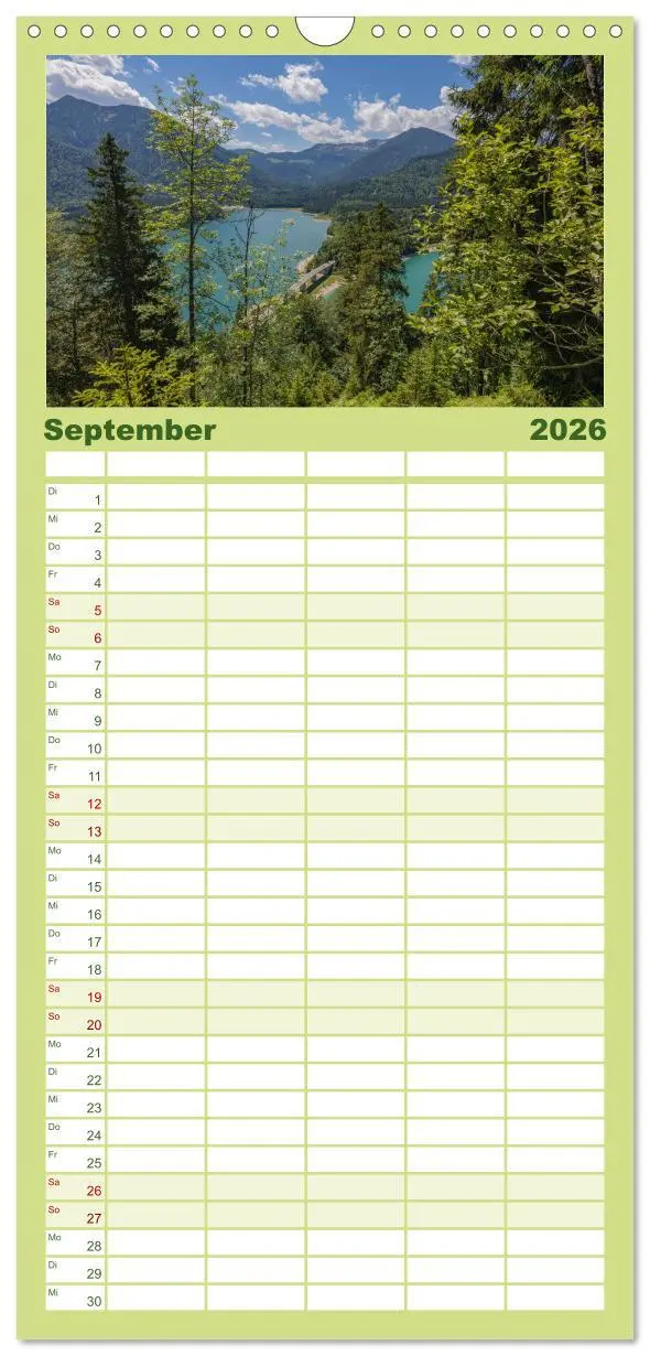 Bild: 9783516490053 | Familienplaner 2026 - Bayern - Seen, Berge, Landschaft mit 5...