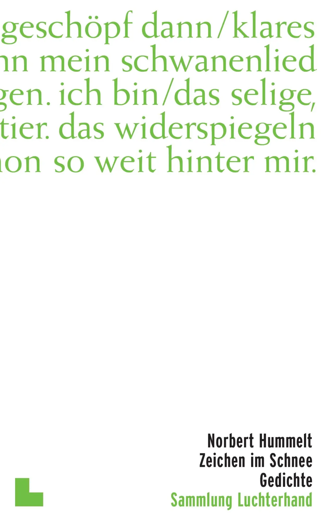 Cover: 9783630620053 | Zeichen im Schnee | Gedichte. Originalausgabe | Norbert Hummelt | Buch