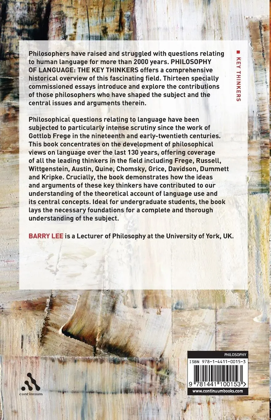 Rückseite: 9781441100153 | Philosophy of Language | Barry Lee | Taschenbuch | Englisch | 2011