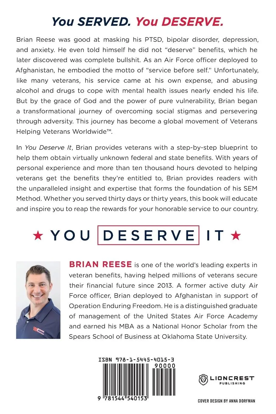 Rückseite: 9781544540153 | You Deserve It | Brian Reese | Taschenbuch | Englisch | 2023