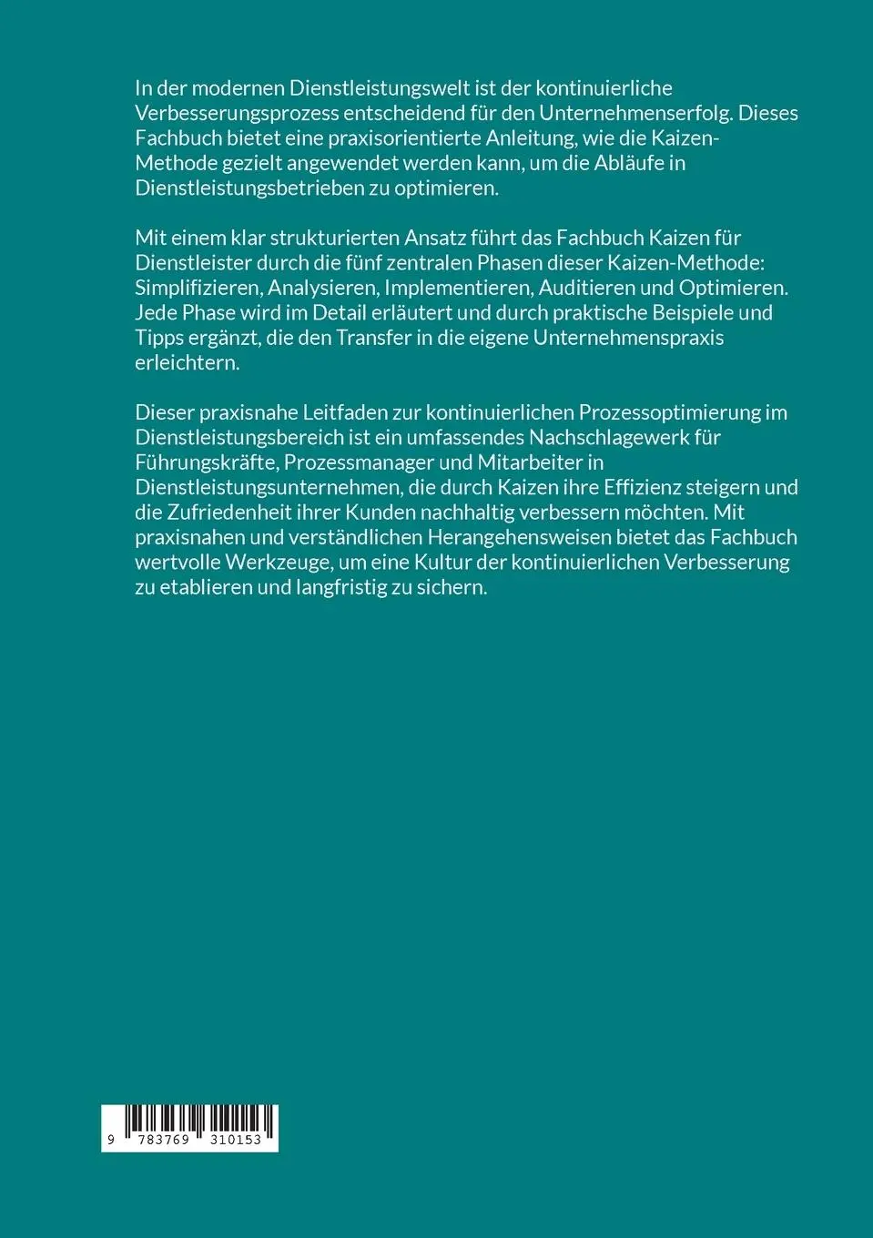 Rückseite: 9783769310153 | Kaizen für Dienstleister: Die 5-Schritte-Methode zur...