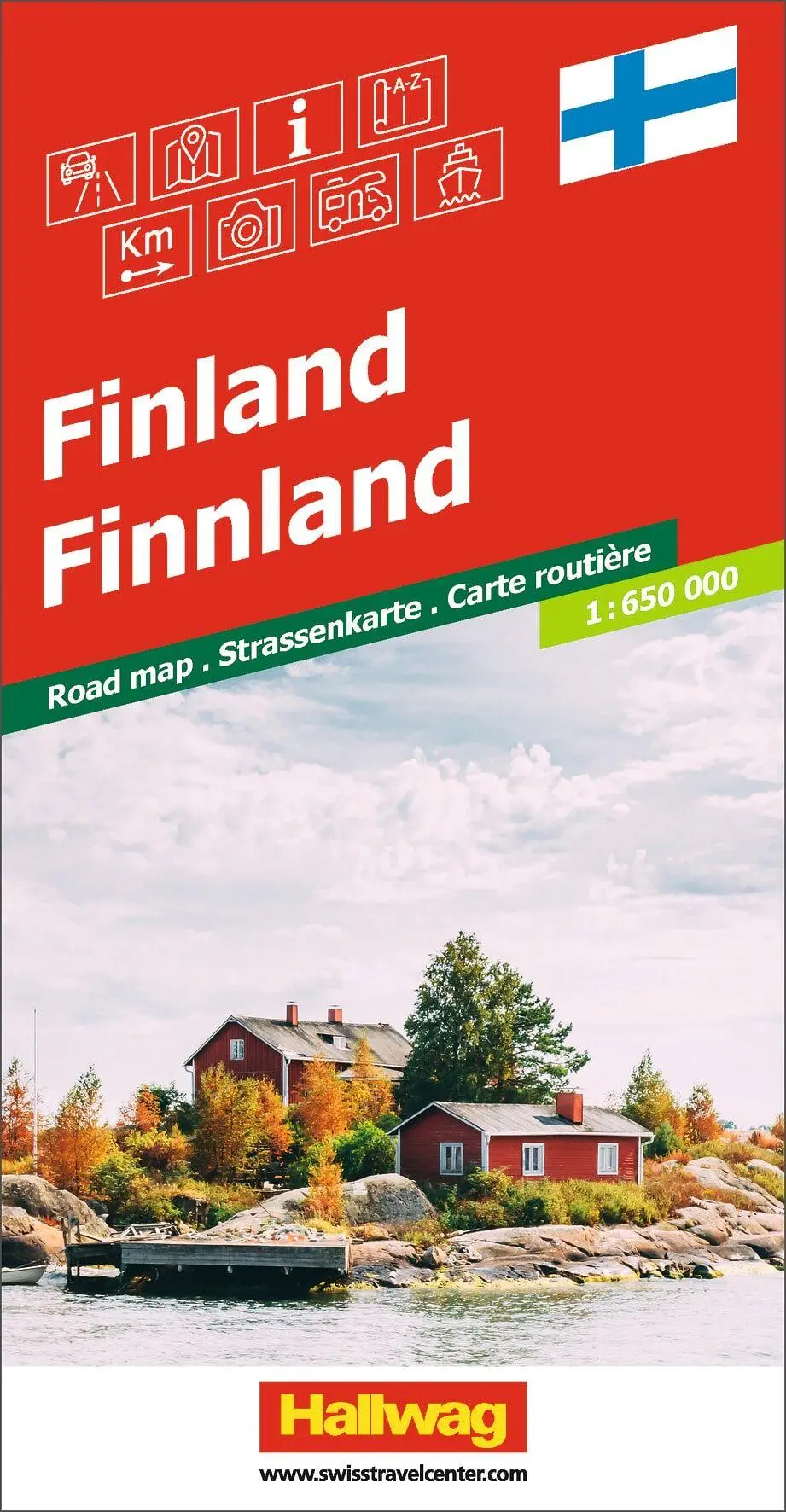 Cover: 9783828330153 | Hallwag Strassenkarte Finnland 1:650.000 | (Land-)Karte | Deutsch