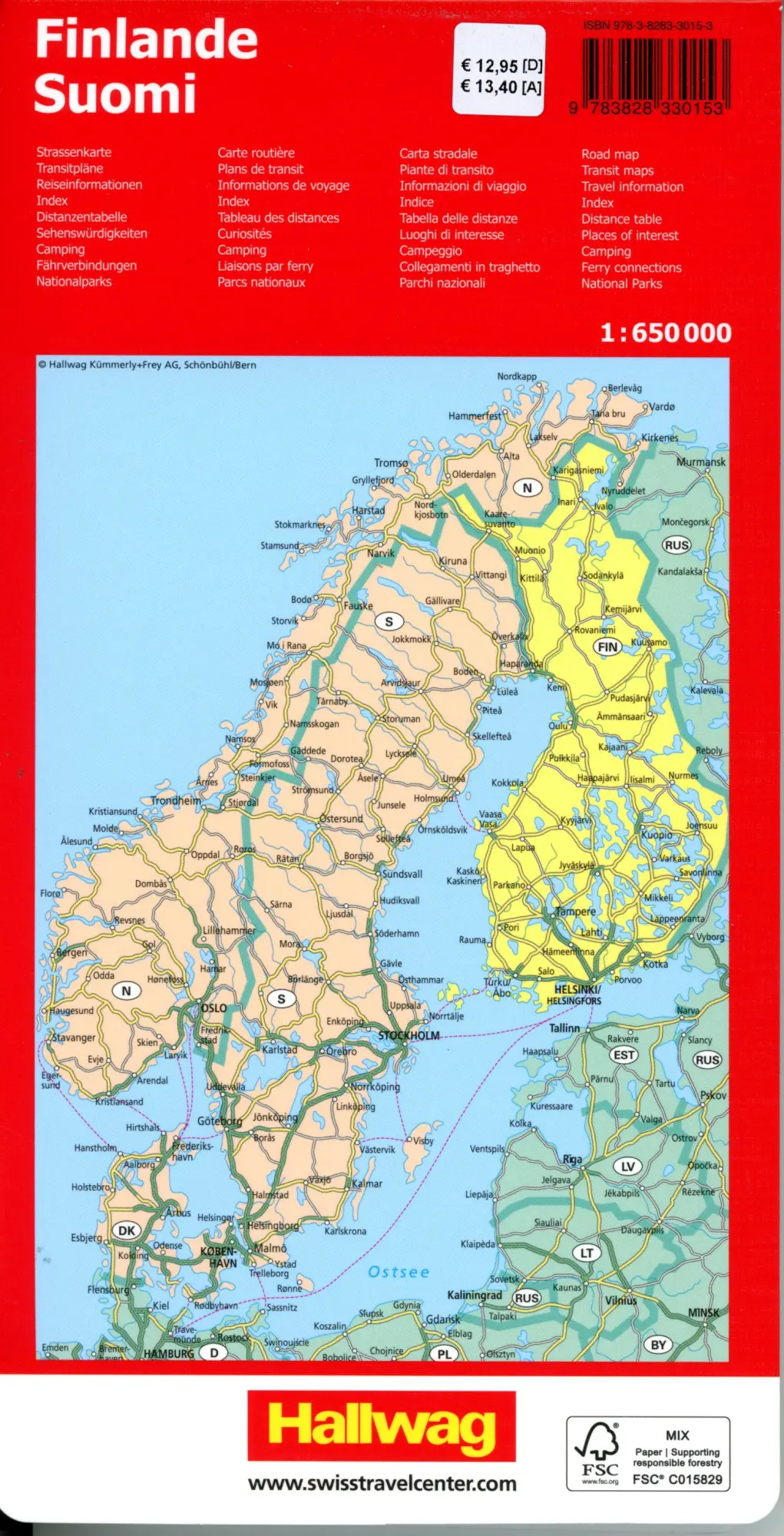 Bild: 9783828330153 | Hallwag Strassenkarte Finnland 1:650.000 | (Land-)Karte | Deutsch