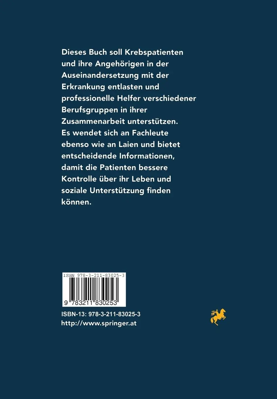 Rückseite: 9783211830253 | Krebs - Ein Handbuch für Betroffene, Angehörige und Betreuer | König