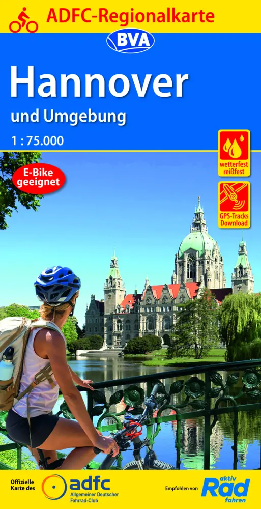Cover: 9783969900253 | BVA ADFC Regionalkarte Hannover und Umgebung 1:75.000 | (Land-)Karte