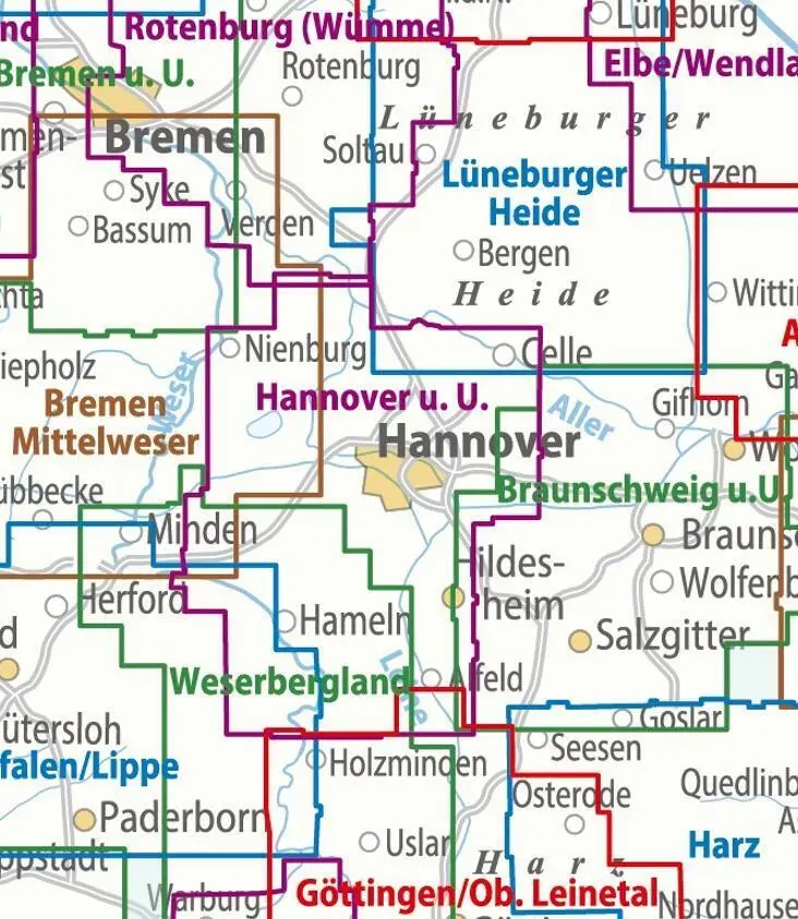 Bild: 9783969900253 | BVA ADFC Regionalkarte Hannover und Umgebung 1:75.000 | (Land-)Karte