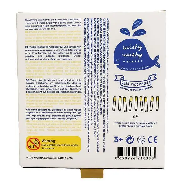 Bild: 650726210353 | Wishy Washy Malstifte bunt 9 Stk. | Inhalt: 9 Stifte mit einer 4