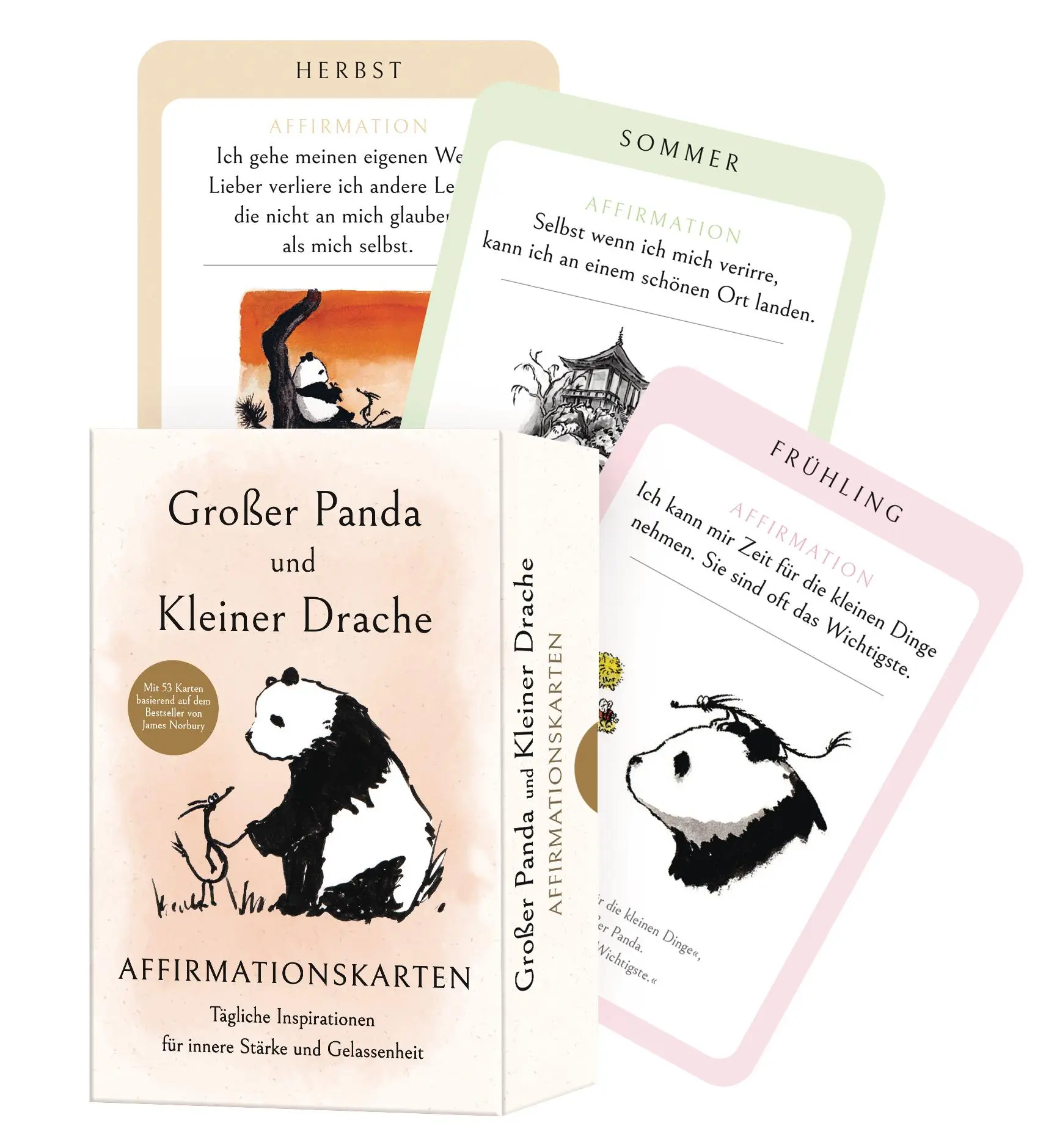 Cover: 4250939900353 | Großer Panda und Kleiner Drache Affirmationskarten | James Norbury